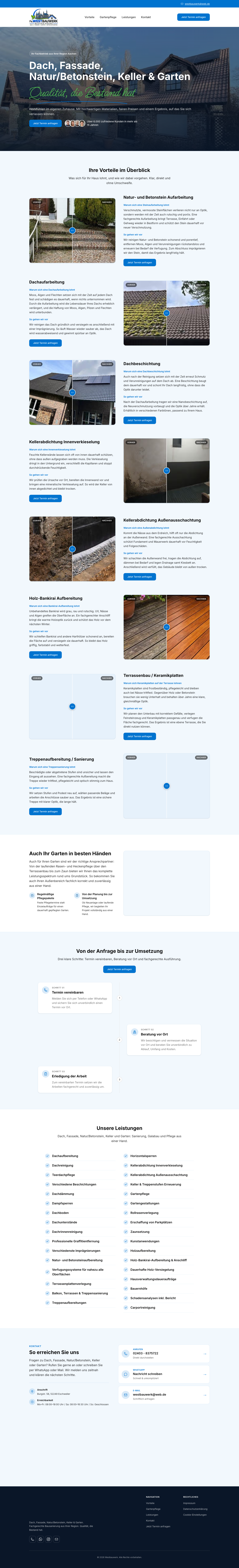 Webseite für Bausanierungsunternehmen